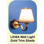 Lights Wall White Shade with Gold trim