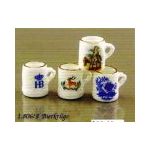 Mugs Set 4 by Reutter Porcelain (12 Diam x 14Hmm)