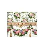 Roses and Tassels Pink Wallpaper (267 X 413mm)
