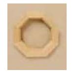Window Octagonal (57mm Square fits round opening 51mm Diam, 9.5mmD)