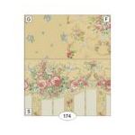 1:24 Wallpaper Pearls and Roses Sunshine Floral (Note: Pattern F) (8 in X 10.5 in (20.3 cm X 26.7 cm), Border: 0.5 in (1.3 cm))