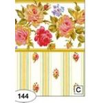1:24 Spring Floral Yellow Stripe Wallpaper (8 in X 10.5 in (20.3 cm X 26.7 cm))