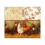 1:24 Roosters - Red - Dot Wallpaper (203 X 267mm) (Note Top Border is shown on Bottom)