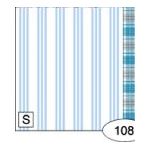 1:24 Wallpaper Blue Stripes (8 X 10.5 in (20.3 X 26.7 cm) Border 1/2 in (1.3 cm))