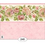 Roses and Hydrangea - Pink- Marble Wallpaper (267 X 413mm)