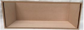 1:24 Long Room Box Perspex Front and Wooden Top Kit (Inside 374W x 153D x 134Hmm)
