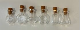 Empty Bottles with Cork, Set of 6 (25mmH)