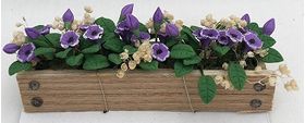 Planter Box with Purple Flowers