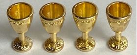 Goblet Set 4 Gold (7 Diam x 15Hmm)