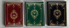 Books Blank Set 3 with Decorative Cover (17 x 22mm)