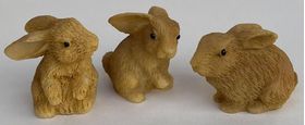 Resin Rabbits Set of 3 (Approx: 27mmH)