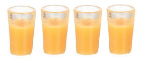 Glasses of Orange Juice Set 4 (0.47"H X 0.2"W X 0.2"D)