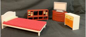 1:6 Teenage Bedroom Set 6 Pieces NOTE: Small Sizes, Check Dimensions - Old Stock Clearance