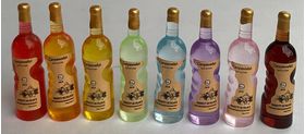 1:6 or Large 1:12 Shapely Wine Bottle Set of 8 (10 Diam x 40Hmm)