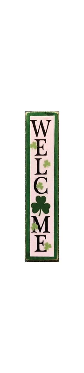 Porch Board - Shamrock Welcome (3 3/8" X 3/4" x 1/8")