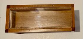 Coffee Table Teak with Perspex Top (100 x 40 x 50Hmm)