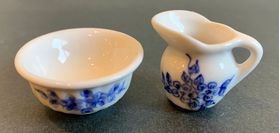 Spiral Pitcher and Bowl (Bowl: 30 Diam x 14Hmm)