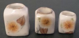 Vase Square with Floral Set of 3 (Large: 12 x 12 x16Hmm)