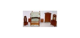 1:24 Bedroom Furniture Set Oak