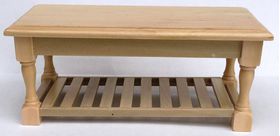 Kitchen Table with Shelf Natural (145W x 67D x 62Hmm)