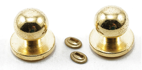 Door Knob with Keyhole, 4/Pk, Brass (1/4" Diam)