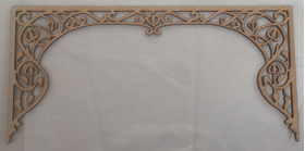 Victorian Room Divider Laser Cut (134mm high x 282mm wide )