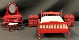 Double Bed Set Mahogany