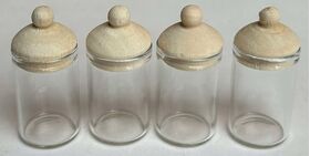 Large Empty Jar with Lid Set of 4 (15 Diameter x 36Hmm)