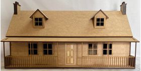 1:24 Farmhouse Kit with Verandah and Dormers (490W x 195D x 235Hmm)