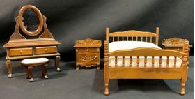 Double Bed Set Walnut