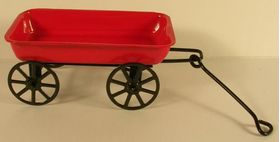 Red Pull Cart Large (70L x 40W x 28Hmm Drawbar 50mmL)