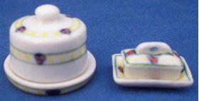 Butter Dish and Cheese Plate (Dish:25mm Diam x 18mmH)