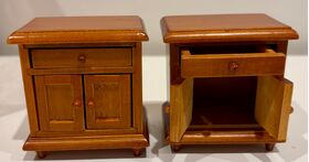 Bedside Table Set 2 Oak (54W x 40D x 58Hmm)