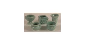 Pots Green Set of 5