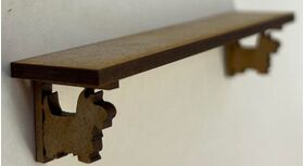 Laser Cut Wall Shelf with Scottie Brackets Kit