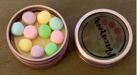 1:6 Scale Tin of Macarons (33 Diam x 12Hmm)
