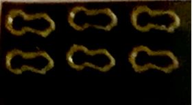 Plain Silhouette Escutcheon Small 6Pc (2mm Long)