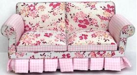 Sofa Floral Light/Dark Pink