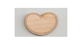 Heart Cutting Board Maple by Dragonfly (30W x 22Hmm)