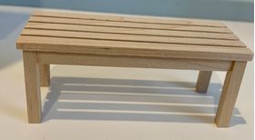 4 Piece Outdoor Setting Unpainted (Bench Seat: 123 x 50 x 88Hmm)