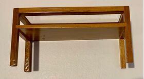 Coffee Table Teak with Perspex Top (100 x 40 x 50Hmm)