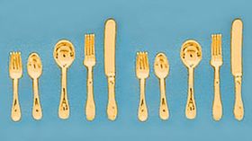 Flatware, Gold 2 x 5/Pc Sets
