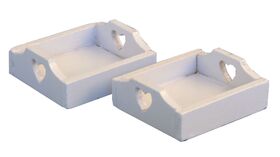 White Trays Pack of 2 (40 x 36mm)