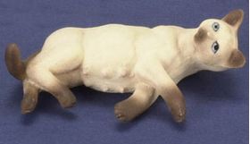 Pregnant Cat Siamese Brown (0.5"H x 1.25"W x 1"D)