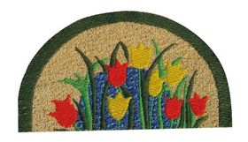 Hearth Rug with Tulips (60Wmm )