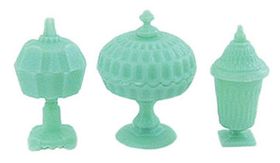 Candy Dishes 3Pc Jadite
