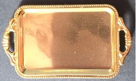 Plastic Tray Gold Rectangle (80 x 43mm)