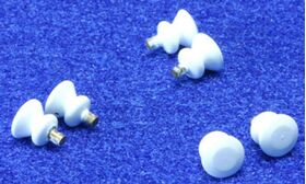 White Knobs, 6/Pk (5mm Diam)