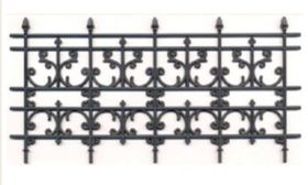 Plastic Wrought Iron Railing (180W x 80mmH)