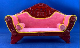Lounge Sofa Mahogany, Pink (138 x 52 x 88Hmm)